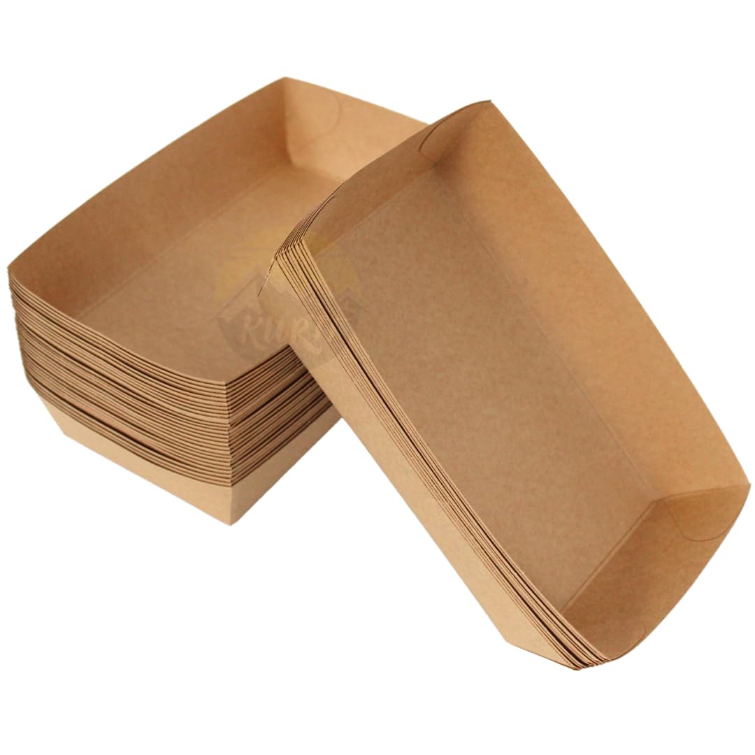 KURTT 200 Snackboxen, Pommes Frites, Pappschachteln, Einwegbehälter, PE beschichteter und feuerfester Innenraum (200, A14)