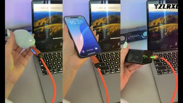 USBC to USBC Cable 60W LED Light Up Fast Charging Type C Charger Cord 6.6FT — 사진 7