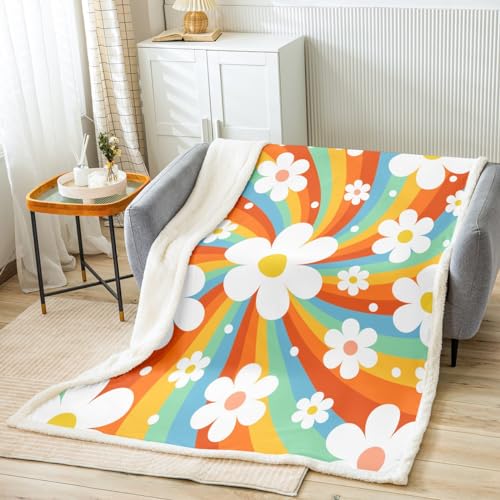 Couverture polaire à rayures idée cadeau douce pour lit et canapé