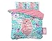 SLEEP TIME Pościel Pelikan, 200 cm x 200 cm, z 2 poszewkami na poduszkę 80 cm x 80 cm, kolorowa