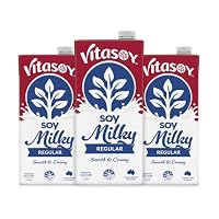 Vitasoy Soy Milky Regular, UHT Long Life, 1L (Pack of 3)