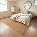 KIBAGA Beautiful Jute Area Rug for Your Home - This Natural 4x6 ft Hand Woven Rug Fits Perfectly Into Your Entry Area, Kitchen Or Living Room - Modern Braided Mat Enhances Any Boho/Farmhouse Decor