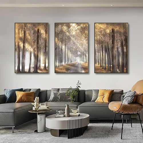 Peintures sur toile imprimées paysages d'automne affiches murales 50x70cm haut de gamme