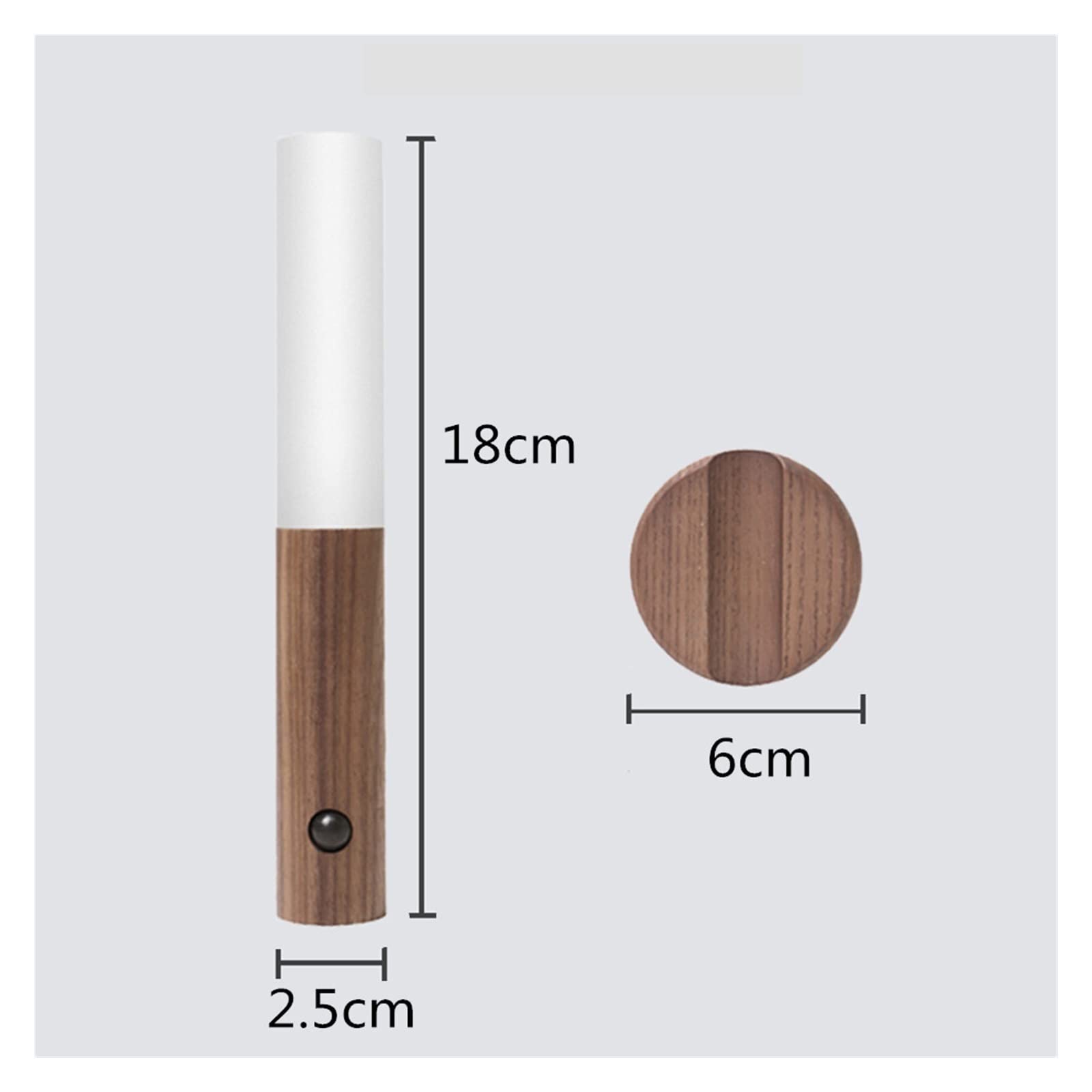 Luz de Pared Sensor infrarrojo Recargable Sensor fotosensible luz Nocturna inalámbrica lámpara de mesita de Noche lámpara de Pared de Armario