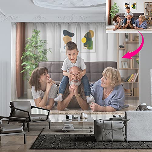 Ibedding Custom Blackout Shower Curtains Personalized Perforated Window Drapes For Bedroom Living Room Window Decor Grommet Top(52" Wx63 L) #TOP1