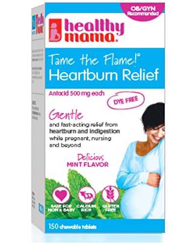healthy mama Tame the Flame! Dye Free Heartburn Relief for Pregnancy, Nursing and Beyond. 150 Count