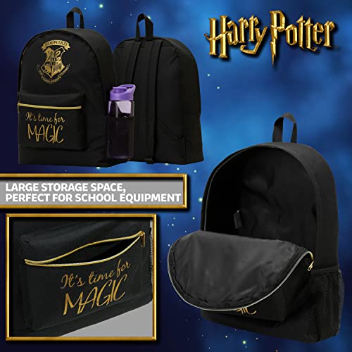 Harry Potter Mochila – Bolsa escolar para crianças e adolescentes, Preto, One Size, Clássico