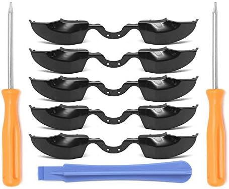 5PCS Solid Black LB RB Bumpers Triggers Buttons with T8 T6 Screwdrivers Replacement for Xbox One Elite Controller