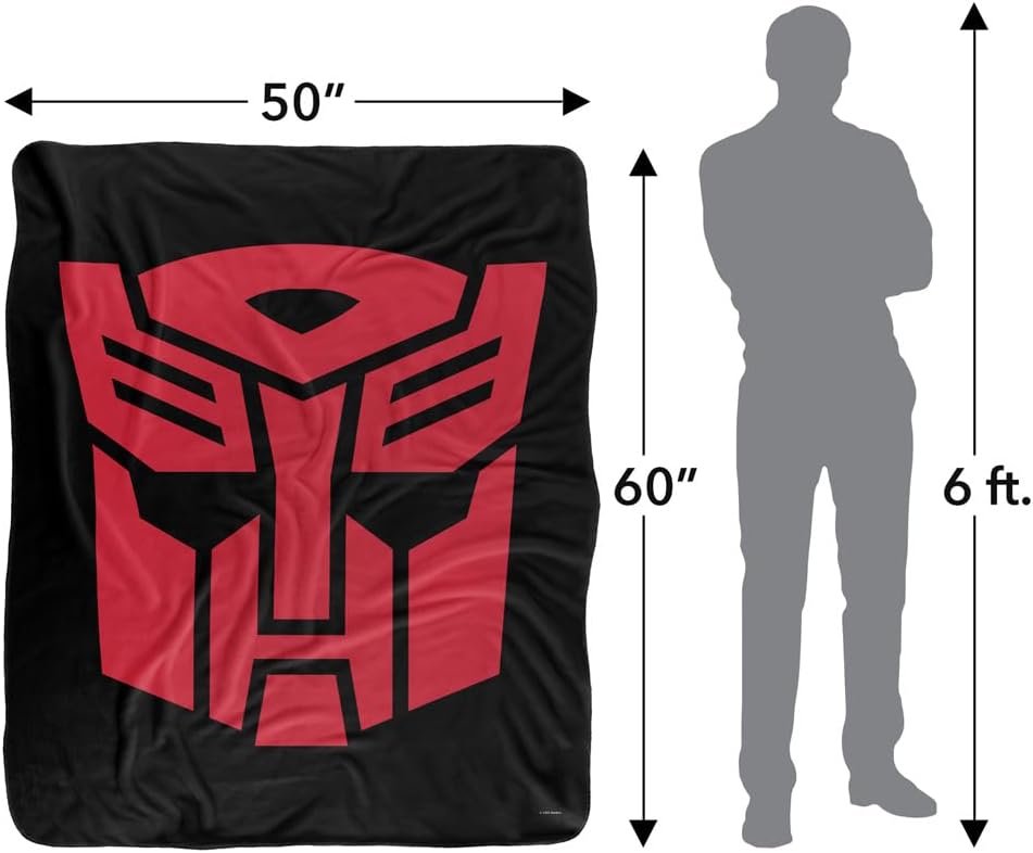 Transformers Autobot Logo Silky Touch Sherpa Back Super Soft Throw Blanket