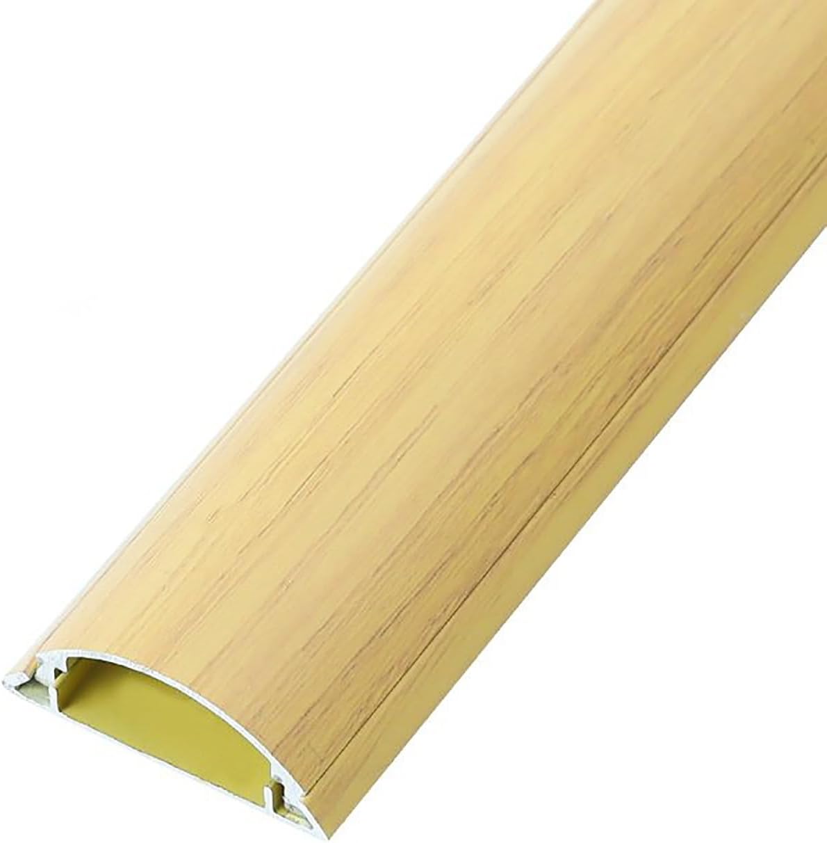 Floor Cable Covers for Cords, Lightweight Durable Aluminum Alloy,Keeps Cables Organized for Home, Office, Hallway, Garage Use(Yellow Wood,47x12.5mm/1.9x0.5in)