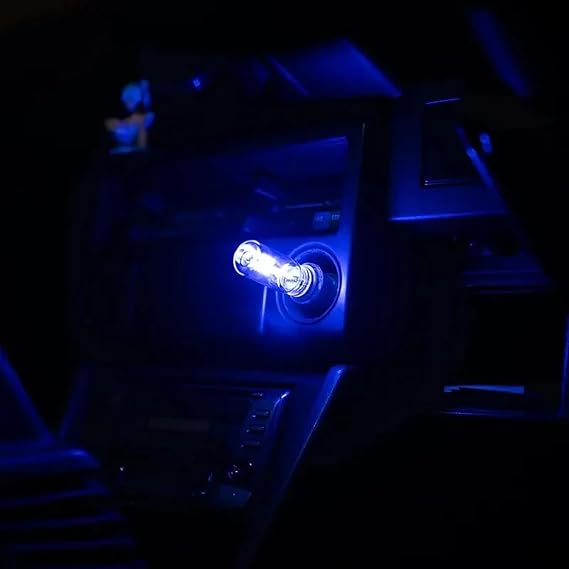Retro Car Lamps,Interior Car Lamps,USB LED Interior Atmosphere Lights,Touch Control LED Night Light Mini USB Lamp with Multi-Color Ambient Lights for Bedroom (Blue)