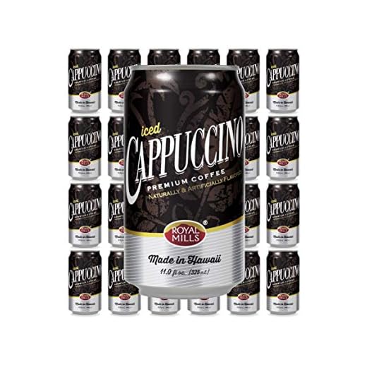 [Pack of 24] Royal Mills Iced Cappuccino, Premium Coffee, Made in Hawaii - 11 Fl Oz