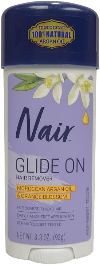 Nair Hair Remover Glides Away Nourish with Argan Oil 3.3 Ounce (97ml) (3 Pack)