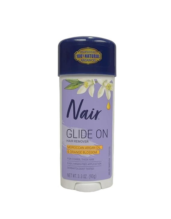 Nair Hair Remover Glides Away Max, Moroccan Argan Oil, for Bikini, Arms & Underarms, 3.3 Oz. by Nair