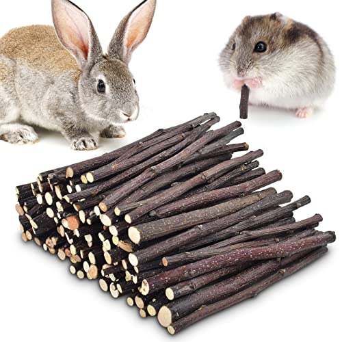 ERKOON Natural Apple Sticks 300g (10.5oz Small Animals Molar Chew Toys Apple Branch Chew Treats for Hamster Rabbit Chinchilla Bunny Guinea Pig Squirrel by ERKOON - Used condition - US$8.70