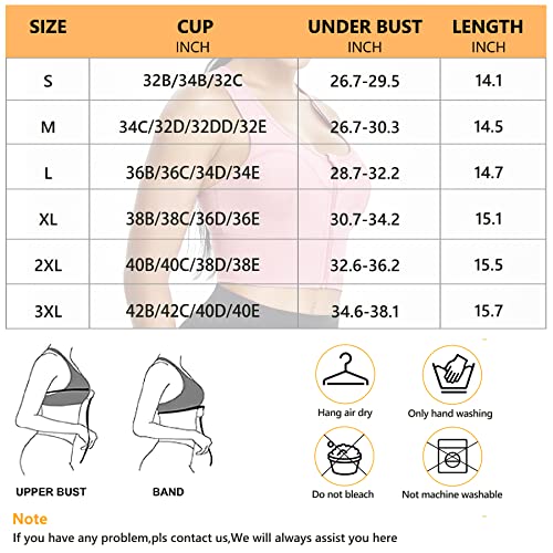 Ihhcoxk Racerback Sports Bra For Women Longline Yoga Bra Zip Front Crop Top Padded Tank Tops Workout Shirt Pink #TOP5