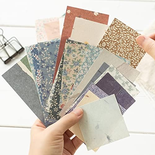 240pcs Vintage Scrapbooking Supplies Scrapbook Paper journaling suppliespatterned Craft Scrap Book Set Aesthetic Decorative Paper Stationery 120 Different Patterns DIY Craft Postmark Design and Grid