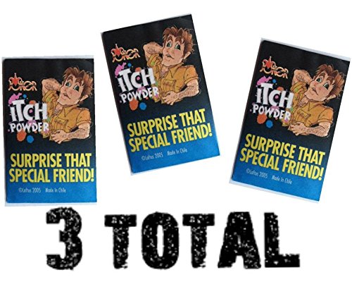 (3) Itch Itching Powder Packages ~ Prank Joke Trick Gag Funny Joke Trick Magic