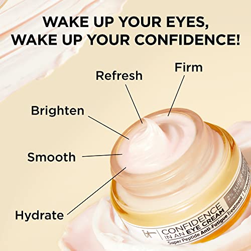 It Cosmetics Confidence In An Eye Cream, Anti Aging Eye Cream For Dark Circles, Crow's Feet, Lack Of Firmness & Dryness, 48Hr Hydration With 2% Super Peptide Concentrate, For Day + Night - 0.5 Fl Oz #TOP4