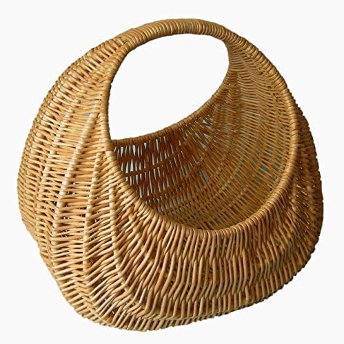 Red Hamper Wicker Shopping Basket, Brown, 42 x 40 x 30 cm
