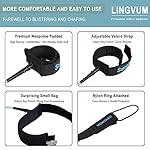 LINGVUM Coiled SUP Leash Premium Stand Up Paddle Board Leg Rope Wrist Strap Surfboard Leash for Paddleboard, Shortboard, Longboard - Image 4