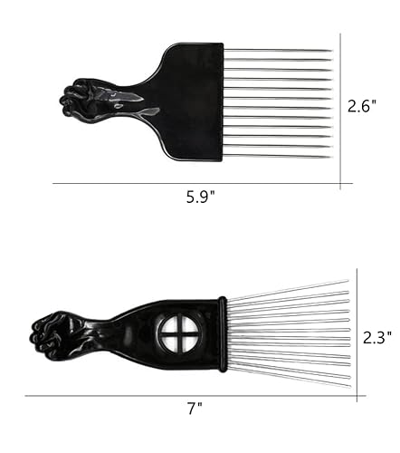Miniatura 2 de Juego de esponja para el cabello guante mágico de esponja rizada cepillo de peluquería de esponja afro peine de metal y peine de rizo para
