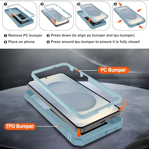 Gritup for Samsung Galaxy S26 Case with Slide Camera Cover | 2*Screen Protector, Build in 360° Rotating Ring Kickstand, Military Grade Protective Cover for Samsung S 26, Green by Gritup - Used condition - Image 4
