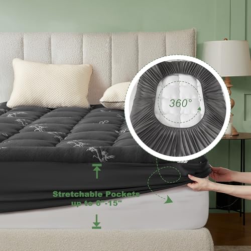 Image of BEDLORE Twin Mattress Topper , Thick Pillow Top Mattress Pad