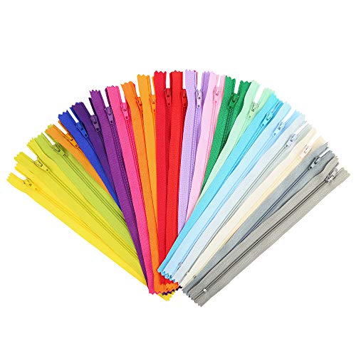 Vegkey 80 chiusure lampo in nylon, 32 colori
