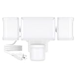 75W Motion Sensor Outdoor Light Plug in, Motion Flood Light Dusk to Dawn, 7500LM LED Security Light IP65 Waterproof, Motion Activated 6500K PIR Sensor Lighting for Garage Yard Patio Eave, White