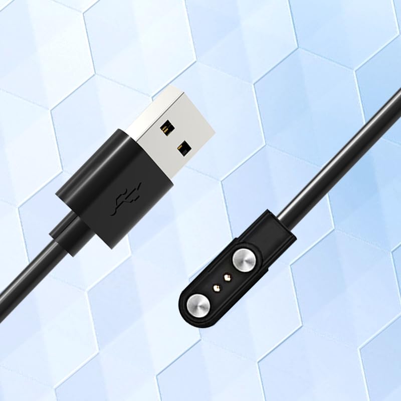 [2 Pack] USB Charging Cable for Tank M70 2026 SmartWatch(Black) image 5