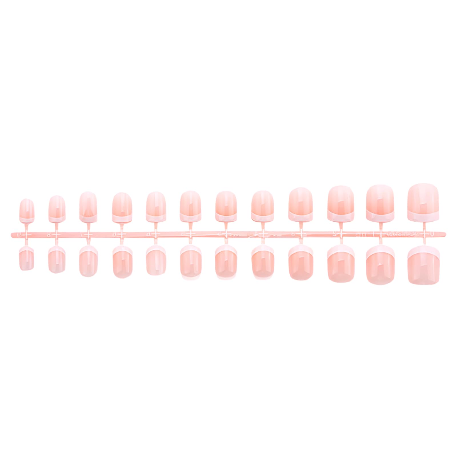 24 Stk. Press-On-Nägel French Tip, kurze eckige Kunstnägel in Nude, einfach zu tragen, DIY-Nail-Tips für Damen, schnell anzubringen, passend für Alltag und besondere Anlässe