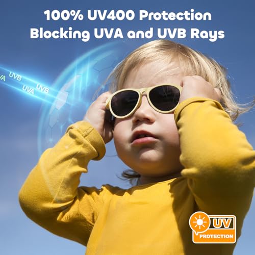 Baby Sunglasses Skin Feel Frame Polarized UV Protection Kids Glasses for Toddler Infant Boys Girls Age 0-24 Months3