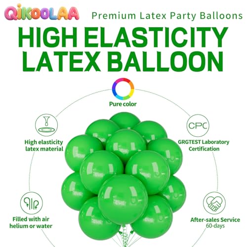 Image of 32Pcs Green Big Balloons 18 Inch, Round Large Latex Party Balloons for Birthday Wedding Decorations. (dark green)