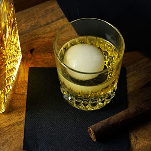 Simulinen Colored Cocktail/Beverage Napkins - Black - Decorative, Absorbent, Cloth Like & Disposable - (Pack Of 25) #TOP6