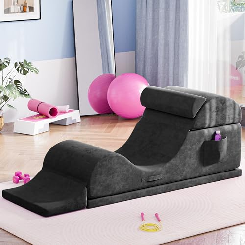 Convertible Yoga Chair for Adults, Ergonomic Foam Lounge...