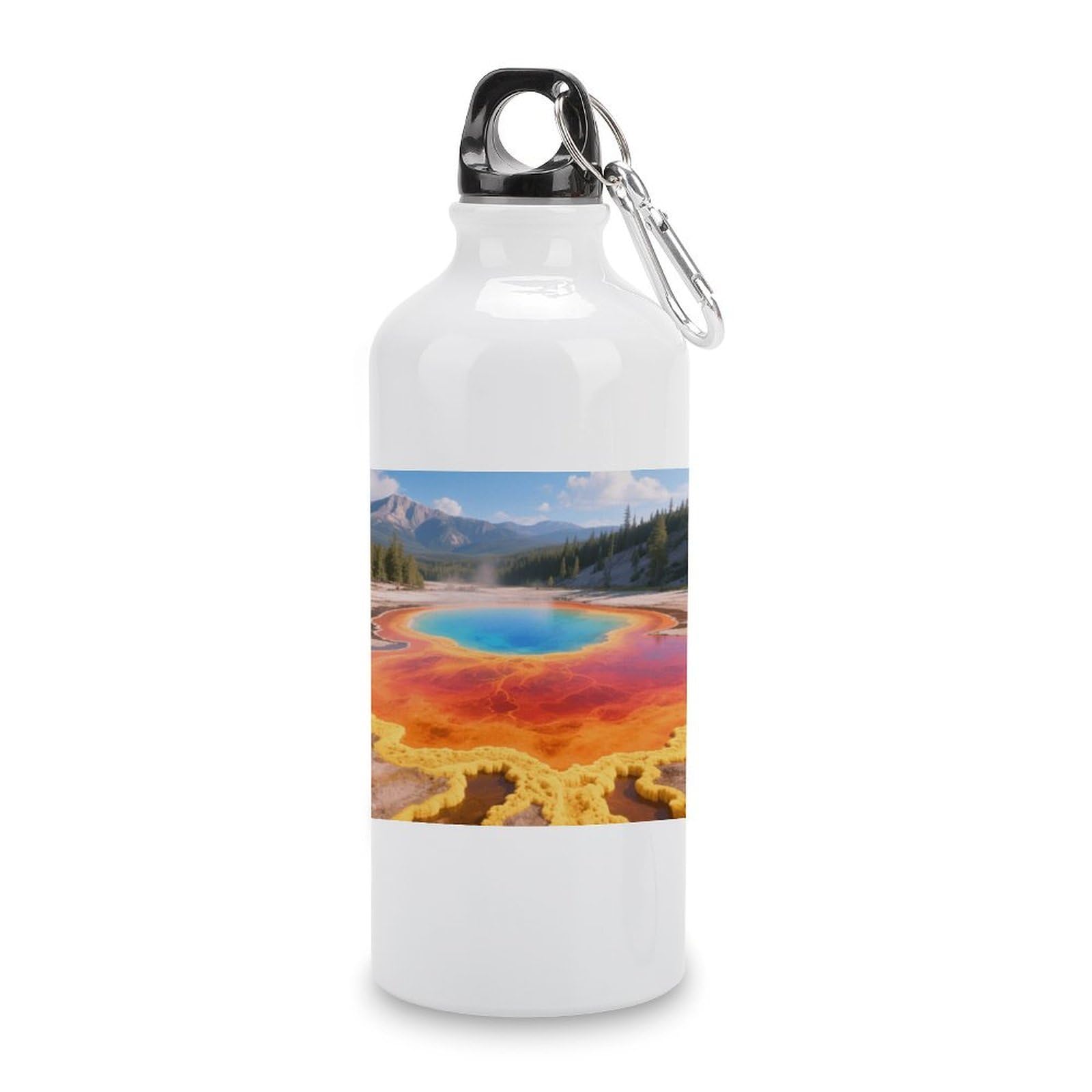 Fekiloot Style Grand Prismatic Springs Aluminum Water Bottle Travel Tumbler Reusable Lightweight Outdoor Sports Water Bottles For Gym Sports Camping Hiking Fishing600ml