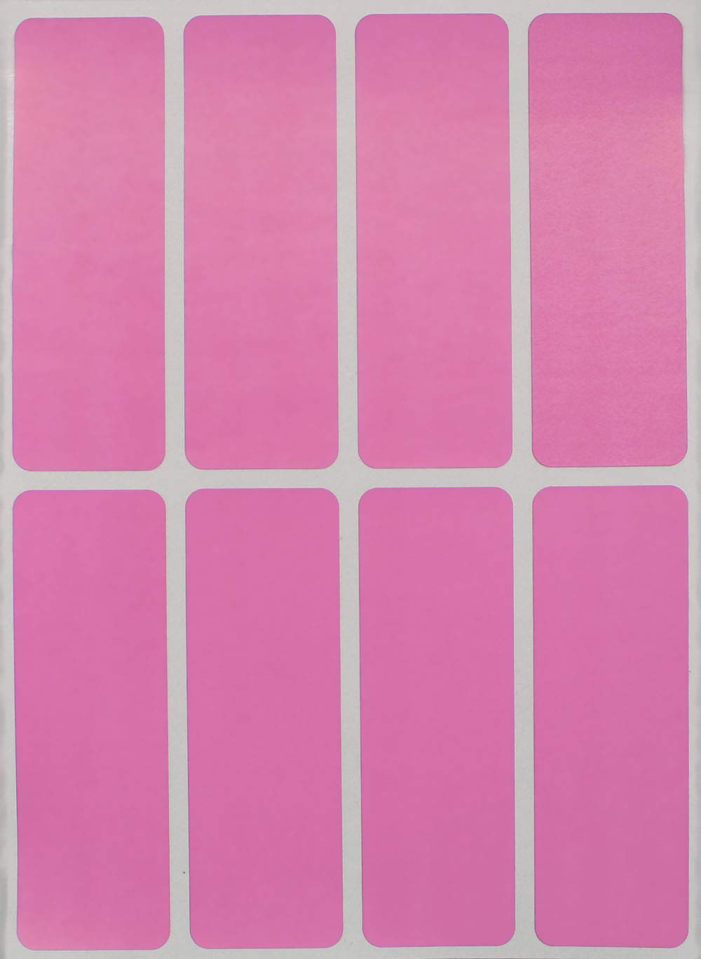 Royal Green Rectangular Labels 1x3 inch Pastel Pink Color Sticker Sheets (75mm x 25mm) - 800 Pack