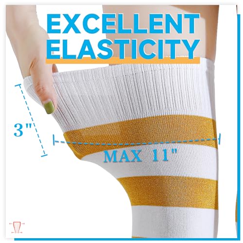 Image of Kayhoma Extra Long Cotton Stripe Thigh High Socks Over the Knee High Socks