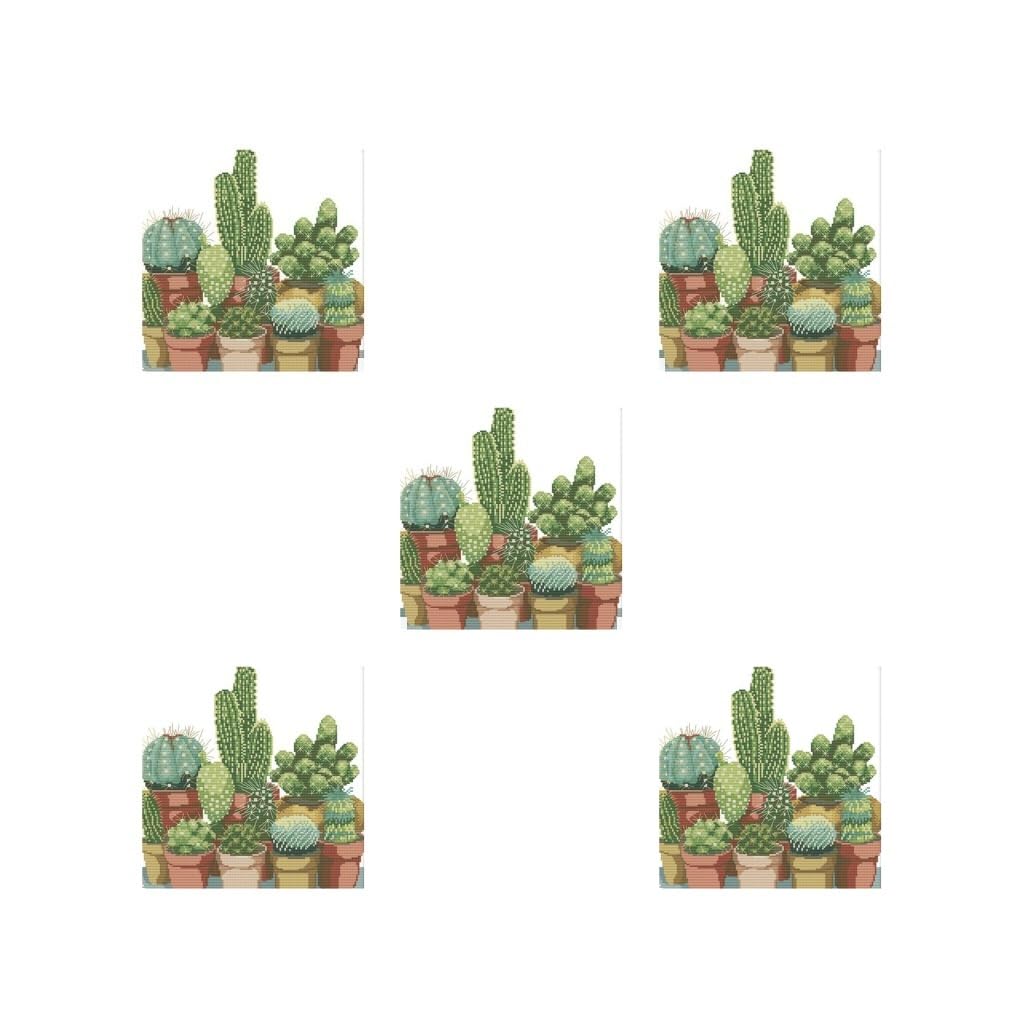 Kit de broderie au point de croix pré-imprimé cactus Tityvirnix 14CT - 8