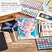 Shuttle Art Watercolor Paint Set, 128 Vibrant Colors with Metallic Shades, Travel Water Color Set with Watercolor Brushes, Palette, Watercolor Sketchbook and Coloring Sheets for Adults, Kids, Artists