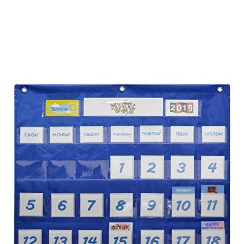 Calendário de sala de aula escolar Gráfico de bolso Calendário de parede e gráfico meteorológico com