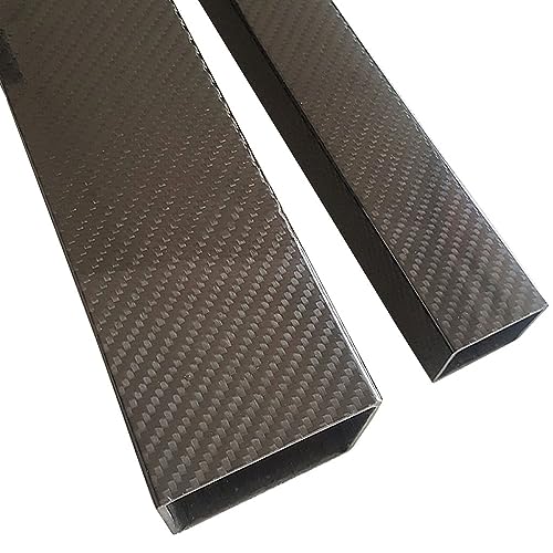 1Pcs 3K Full Carbon Fiber Square Tube Length 1000mm OD 40mm 50mm 65mm 80mm Rectangle Carbon Tube For R/C (Color : 80 * 80 * 74 * 1000mm, Size : Twill Glossy)