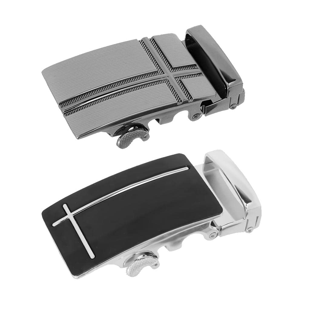 ™ 2 Pieces Men Fashion Automatic Ratchet Belt Buckle for Leather Belt-image-8