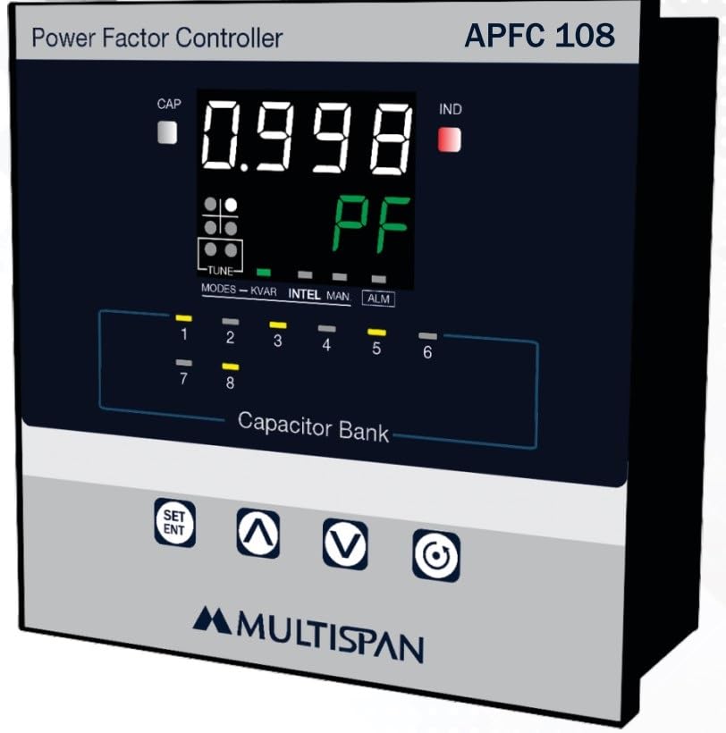 generic Multispan APFC-108 Automatic Power Factor Controller, 8 Stage Relay, 1CT Sensing-picture-21