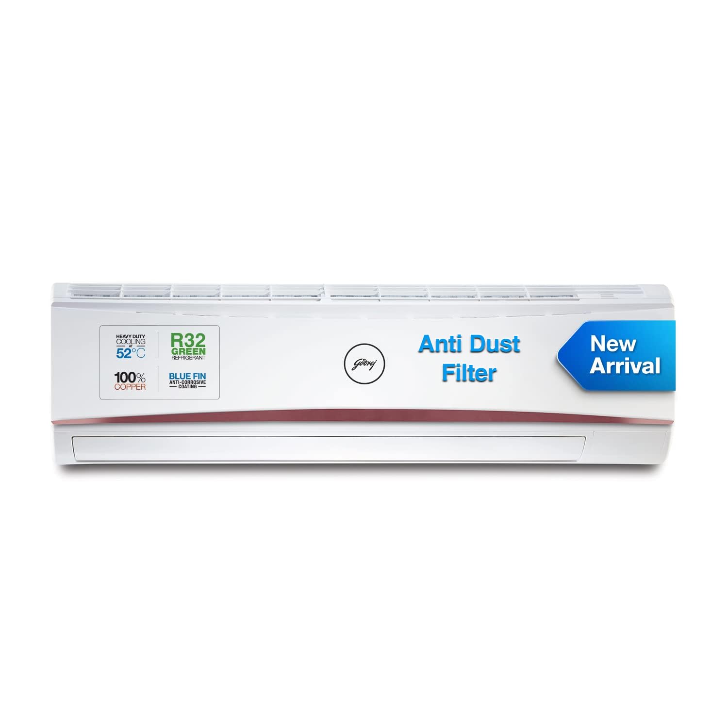 Godrej 2 Ton 3 Star, 4-Way Air Swing, Fixed Speed Split AC (Copper, Anti-Dust Filter, AC 2T SFC 24LTC3-WWR, White)