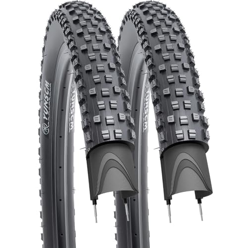 YunSCM 2Pcs 60TPI Nylon Pannensicher 27.5 Zoll Reifen 27.5X2.10 Mantel 54-584 kompatibel Mountainbikes Citybikes 27.5x2.10 27.5x2.125 Faltbar Fahrradreifen