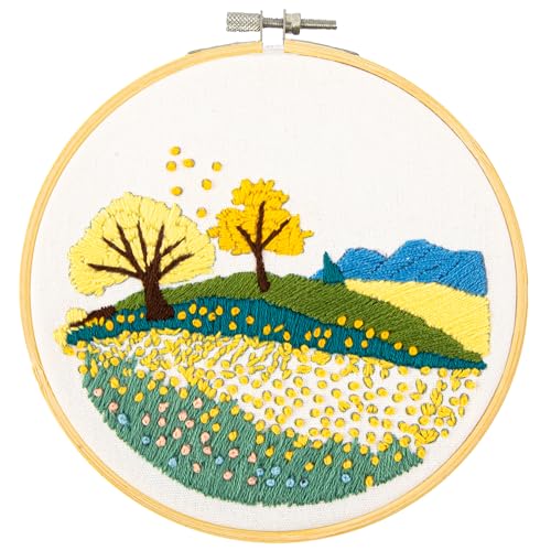Image of DIAMOND DOTZ Autumn Fields Embroidery Craft Kit for Adults, Beginners