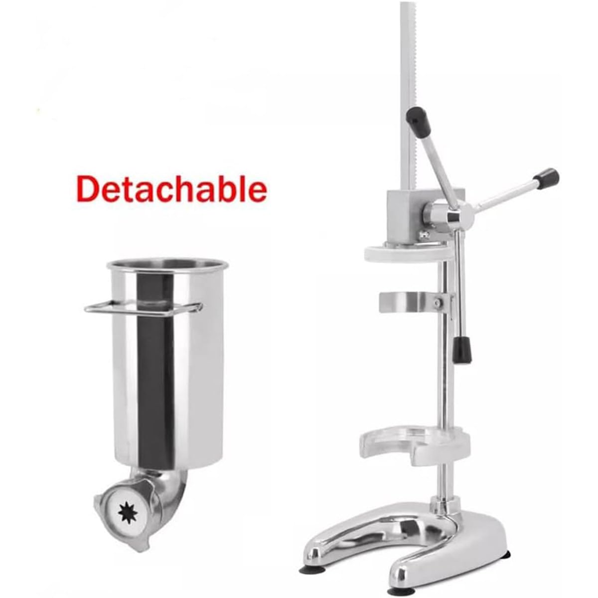 TAHALI Máquina para Hacer Churros Manual, máquina para Hacer Rellenos de Churros, máquina para Hacer Churros de rosquillas españolas Manual Comercial de 2 l, 5 Tipos de moldes