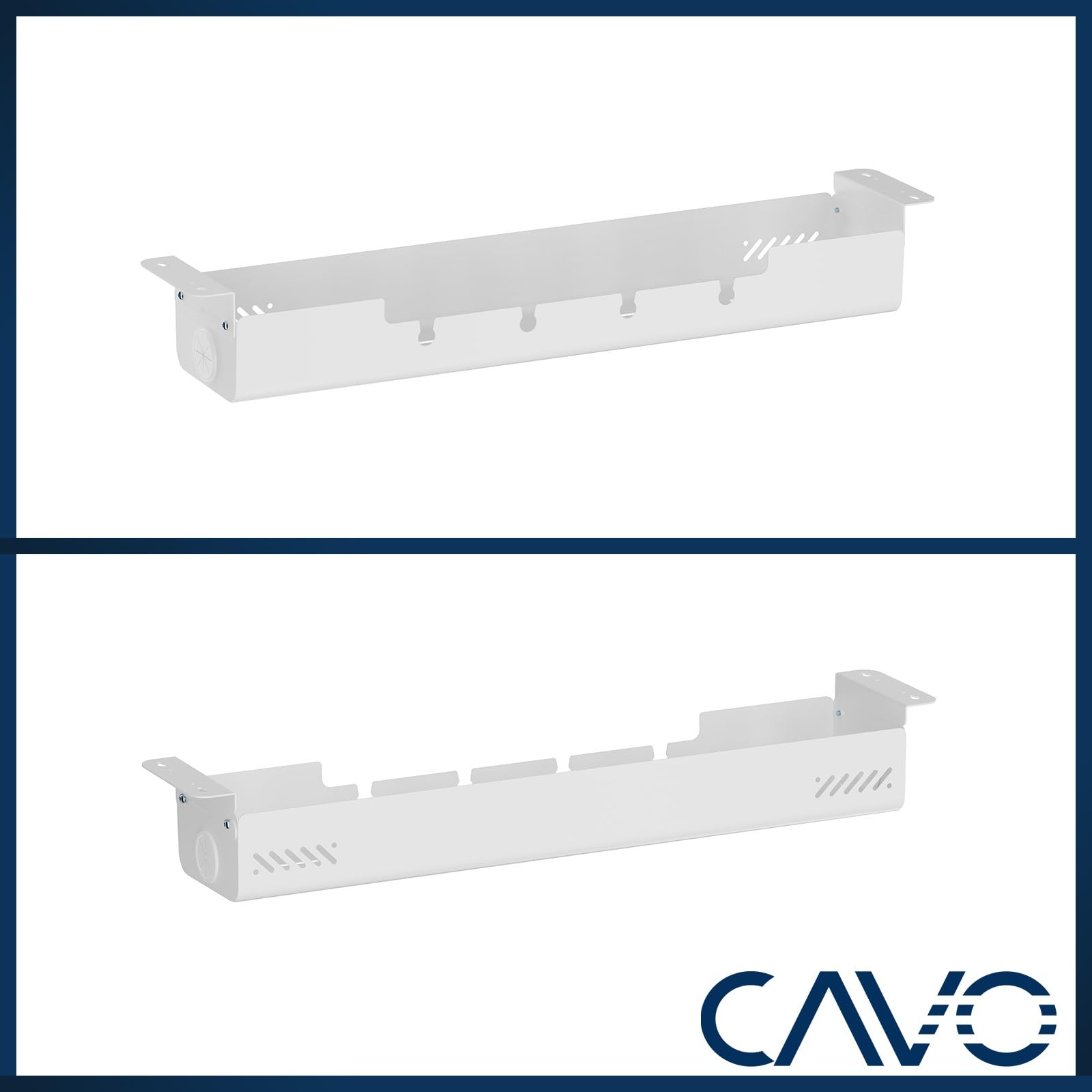 Canaleta para Cables CAVO 894 x 167 x 124 mm, Horizontal, Blanco Mate, abatible